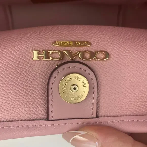 Coach CT800 City In Signature Canvas Powder Pink Bucket Bag - Picture 13 of 15